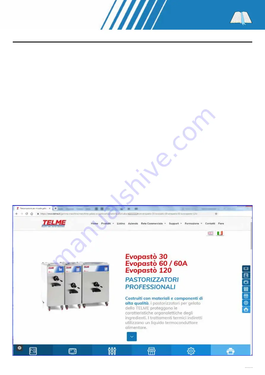 Telme EVOPASTO 120 Operating And Maintenance Manual Download Page 13