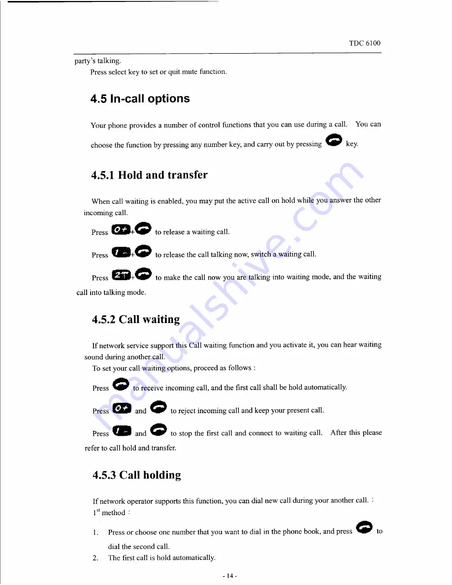 Telson TDC 6100 Manual Download Page 16