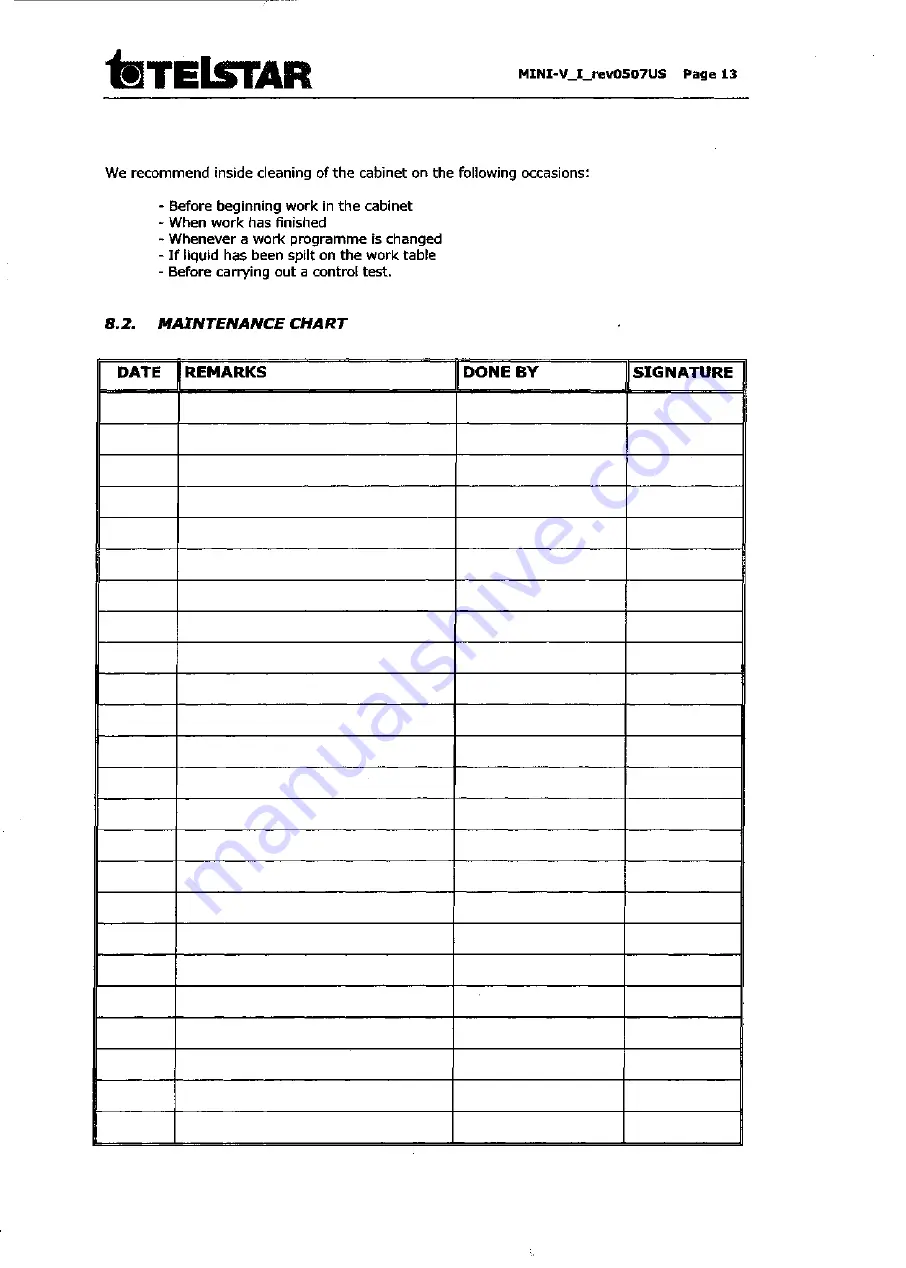 Telstar MINI-V/PCR User Manual Download Page 15