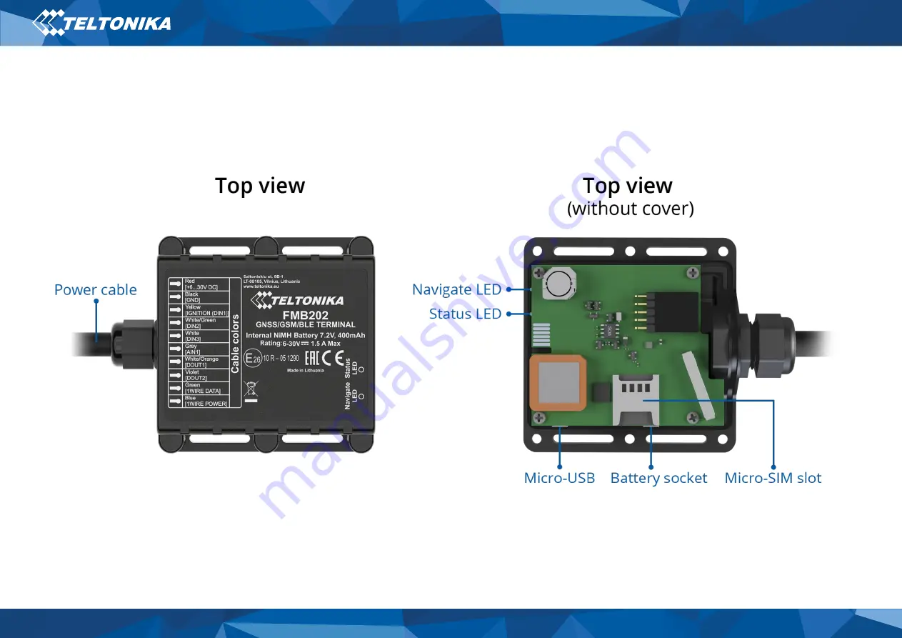 Teltonika FMB202 Quick Manual Download Page 3