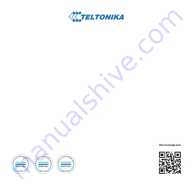 Teltonika TSW100 Quick Start Manual Download Page 1