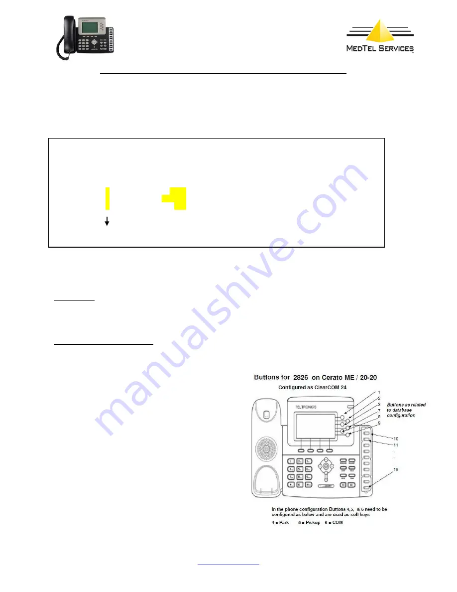 Teltronics Arcata 2826 Quick Setup Manual Download Page 1