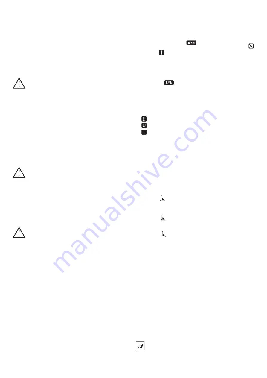 Telwin TECHNOMIG 210 DUAL SYNERGIC Instruction Manual Download Page 32