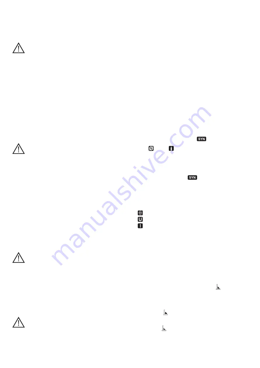 Telwin TECHNOMIG 210 DUAL SYNERGIC Скачать руководство пользователя страница 38