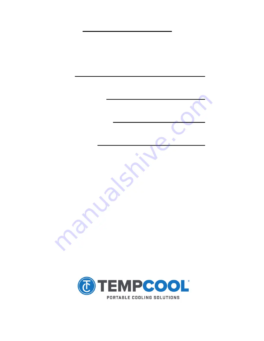 Tempair TC-12HP Engineering, Installation And Service Manual Download Page 35