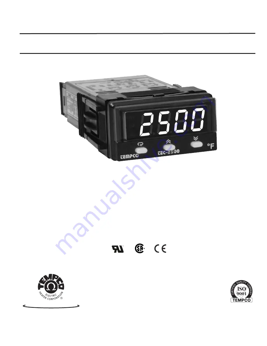 Tempco TEC-2500 Instruction Manual Download Page 1