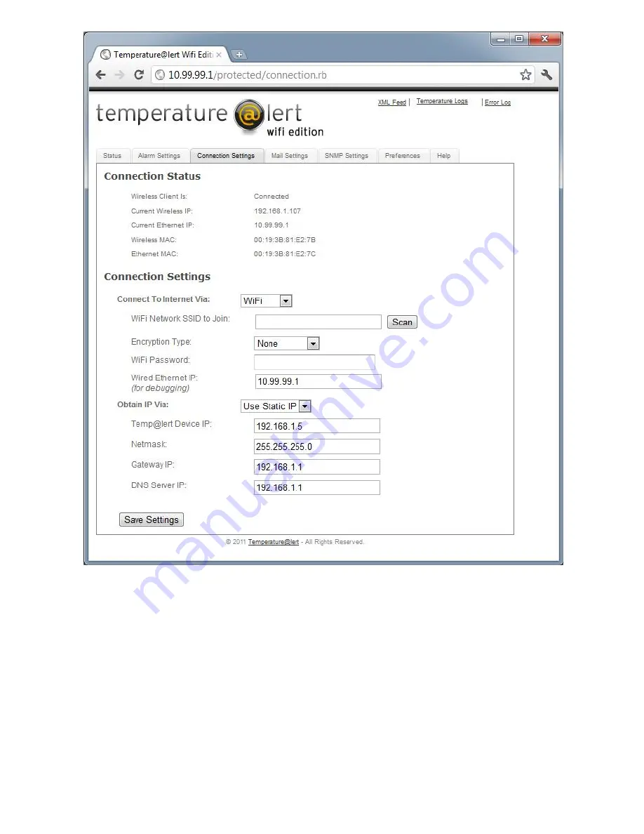 Temperature@lert TM-WIFI220 Скачать руководство пользователя страница 22