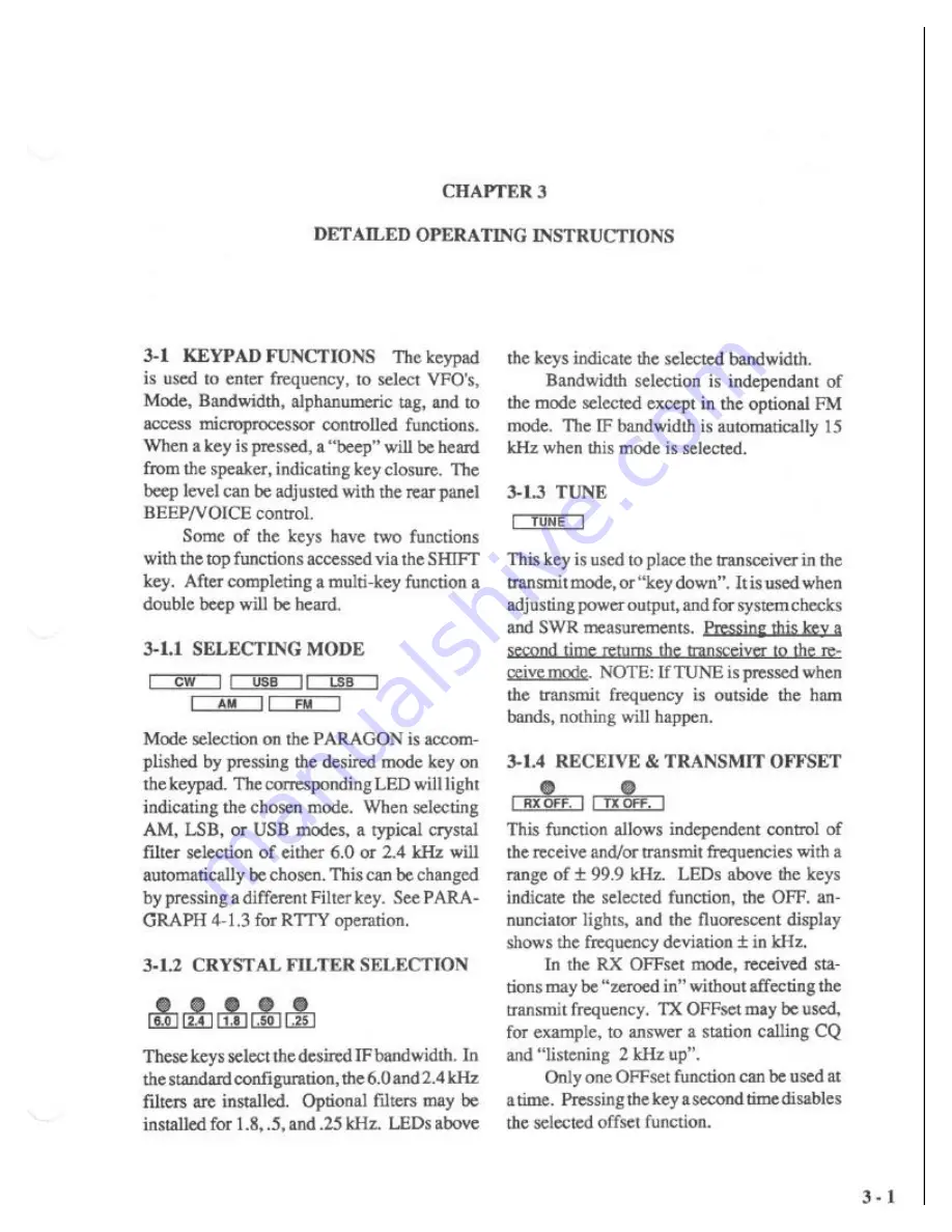 Ten-Tec 585 Paragon Owner'S Manual Download Page 13