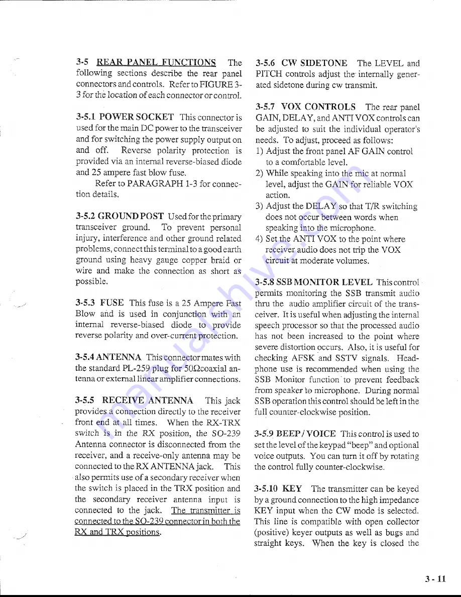 Ten-Tec omni V 562 Operator'S Manual Download Page 29