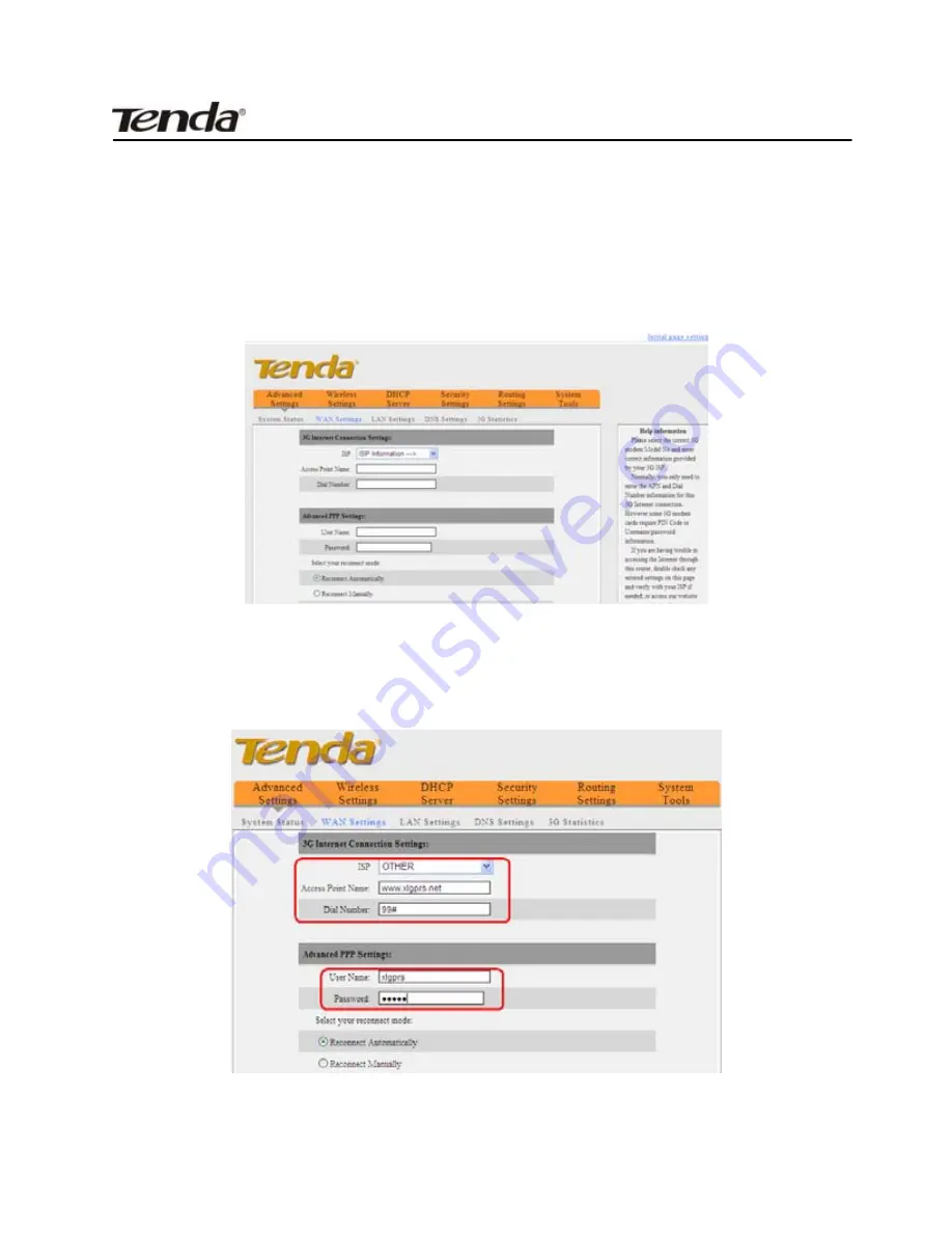 Tenda 3G150B User Manual Download Page 24