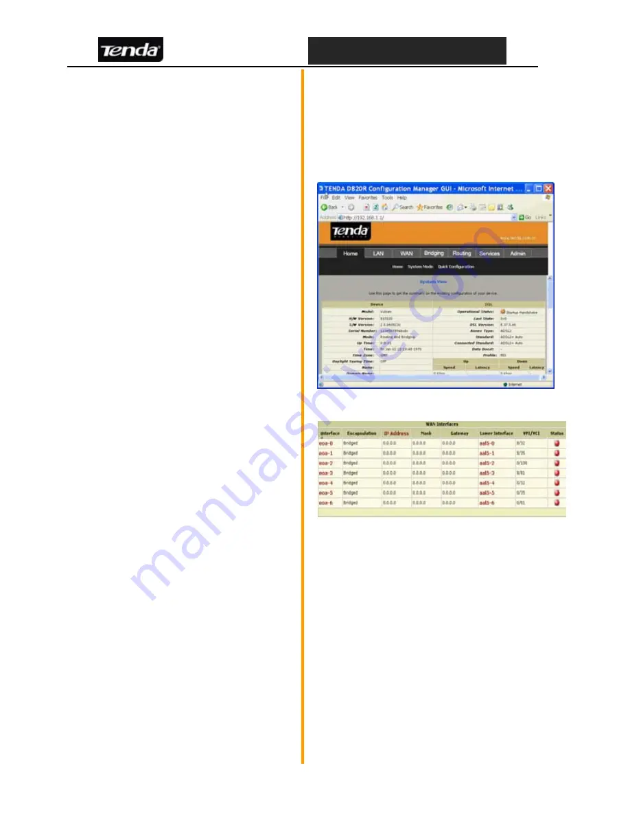 Tenda D820R User Manual Download Page 19