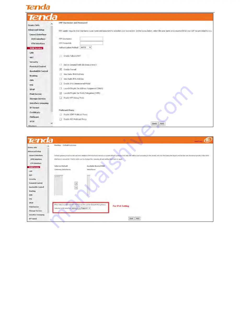 Tenda DH301 User Manual Download Page 58