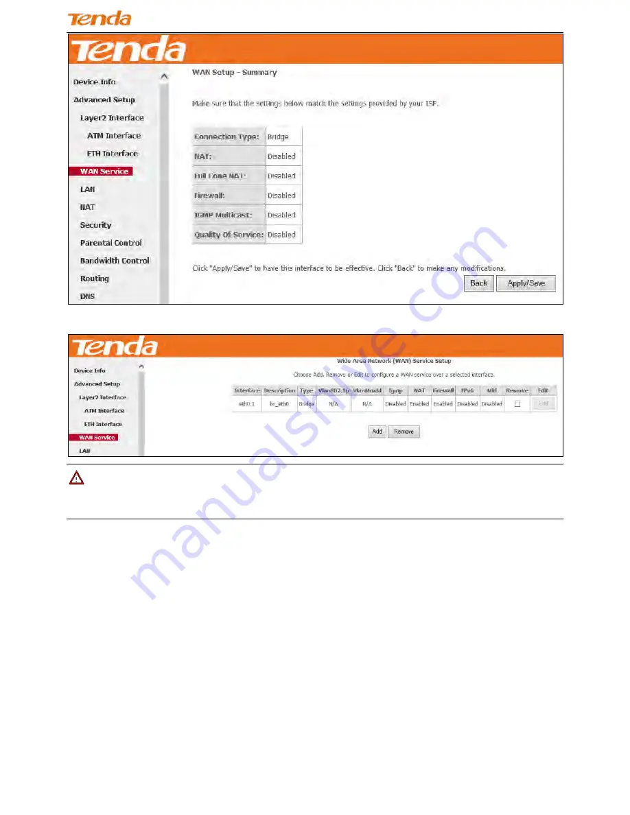 Tenda DH301 User Manual Download Page 89