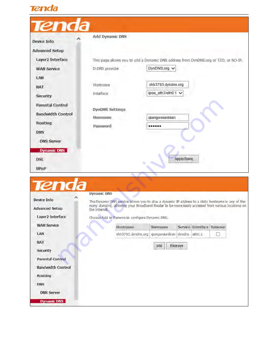 Tenda DH301 User Manual Download Page 112