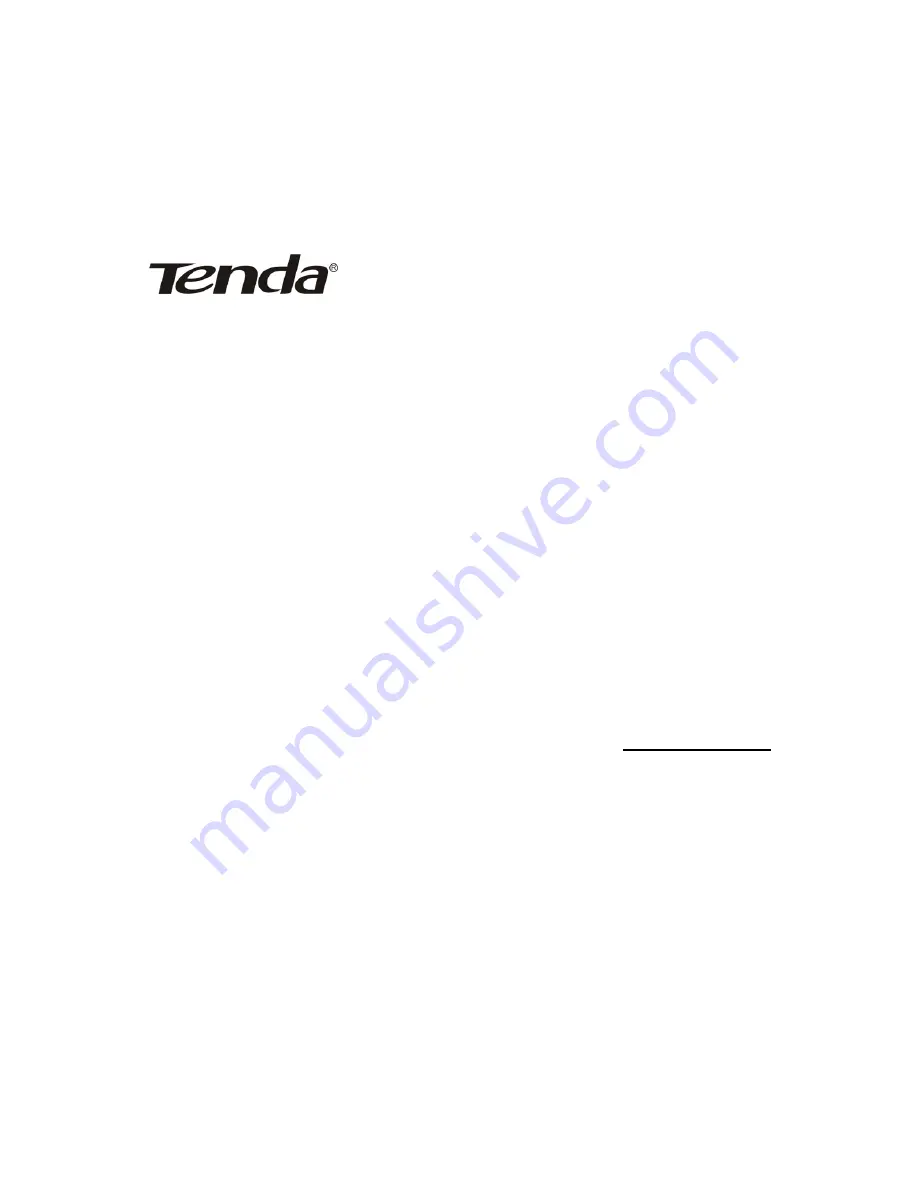 Tenda TED8620B+ User Manual Download Page 1