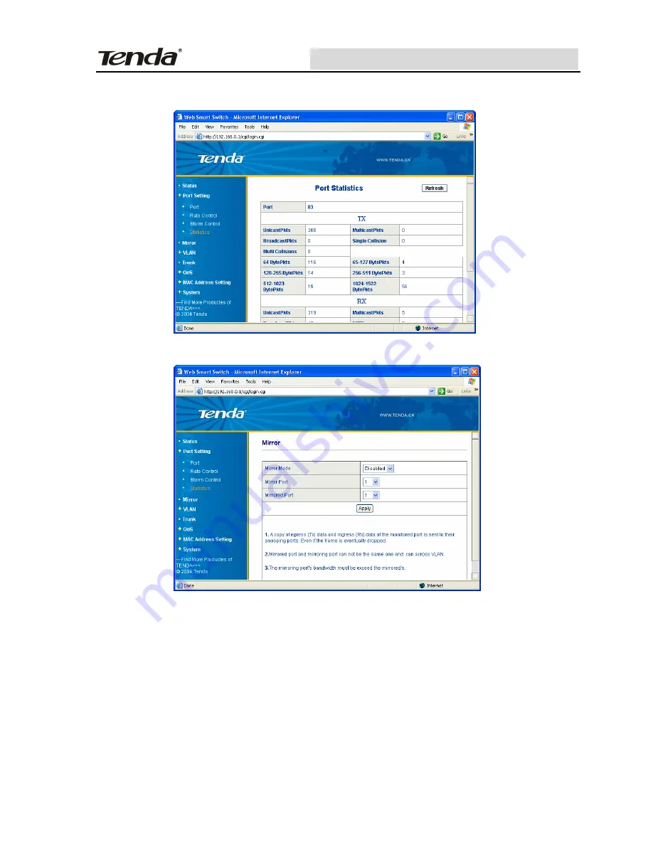 Tenda TEG1216T Manual Download Page 20