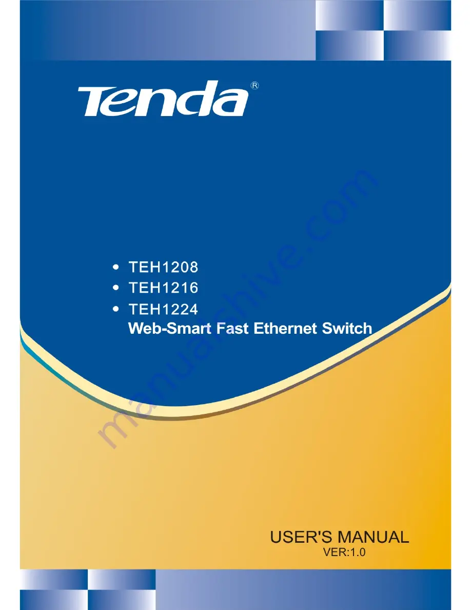 Tenda TEH1208 User Manual Download Page 1