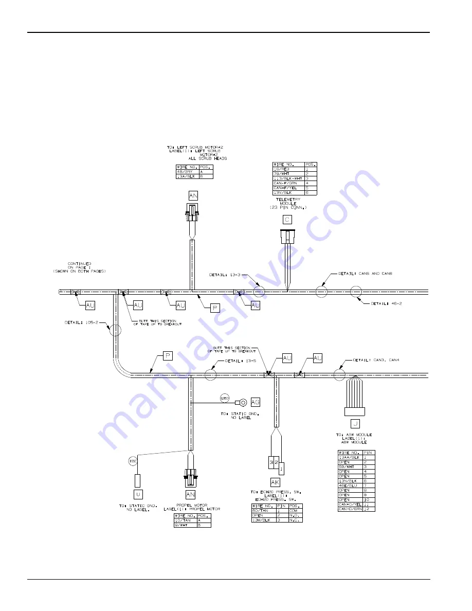 Tennant t500e Parts Manual Download Page 66