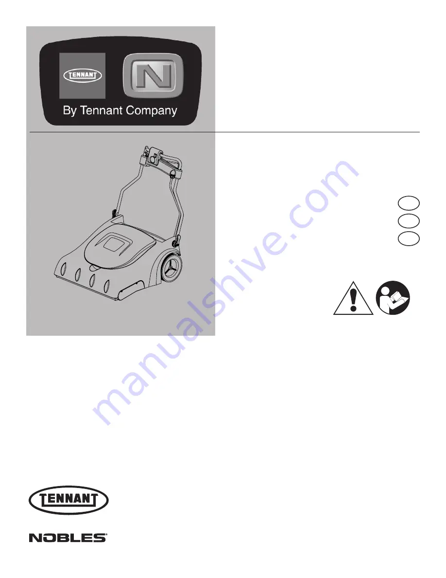 Tennant V-WA-30 Operator And Parts Manual Download Page 1