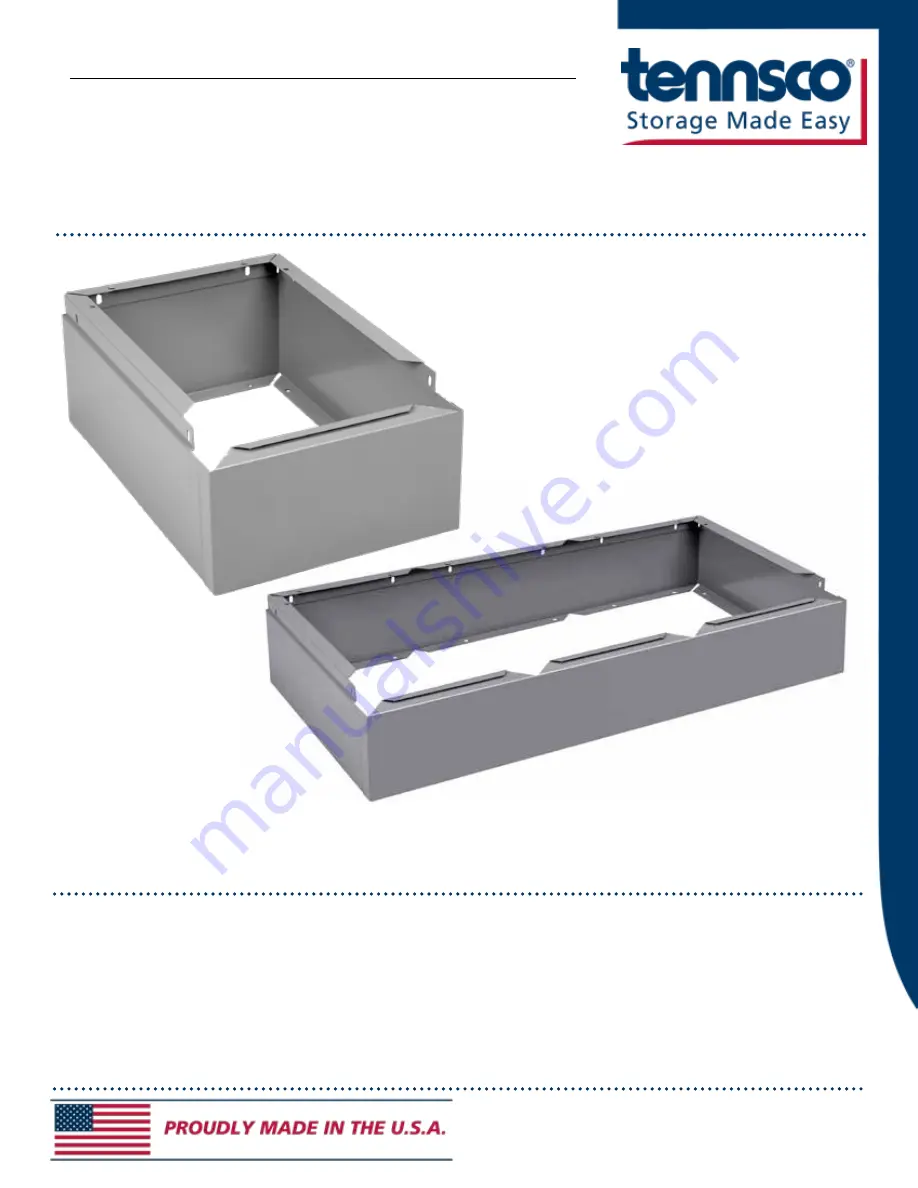 Tennsco 1-Wide Welded Base for Lockers without Legs Assembly Instructions/Parts Manual Download Page 1