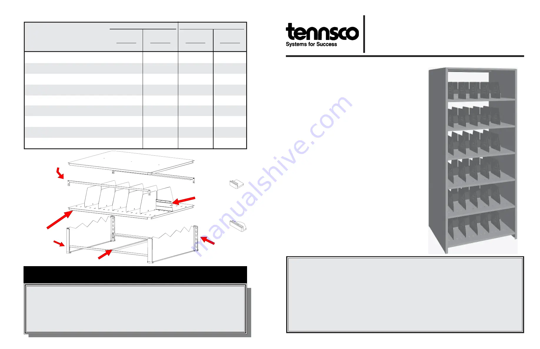 Tennsco Imperial Shelving 3630 Assembly Instructions/Parts Manual Download Page 4