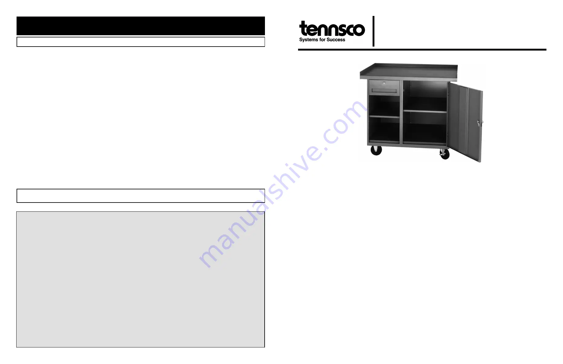 Tennsco MB-2-2542 Assembly Instructions/Parts Manual Download Page 3