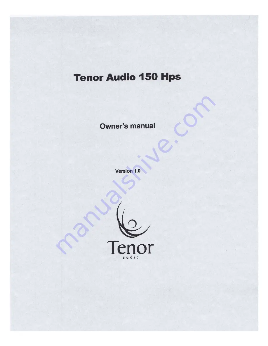 Tenor 150Hps Owner'S Manual Download Page 1