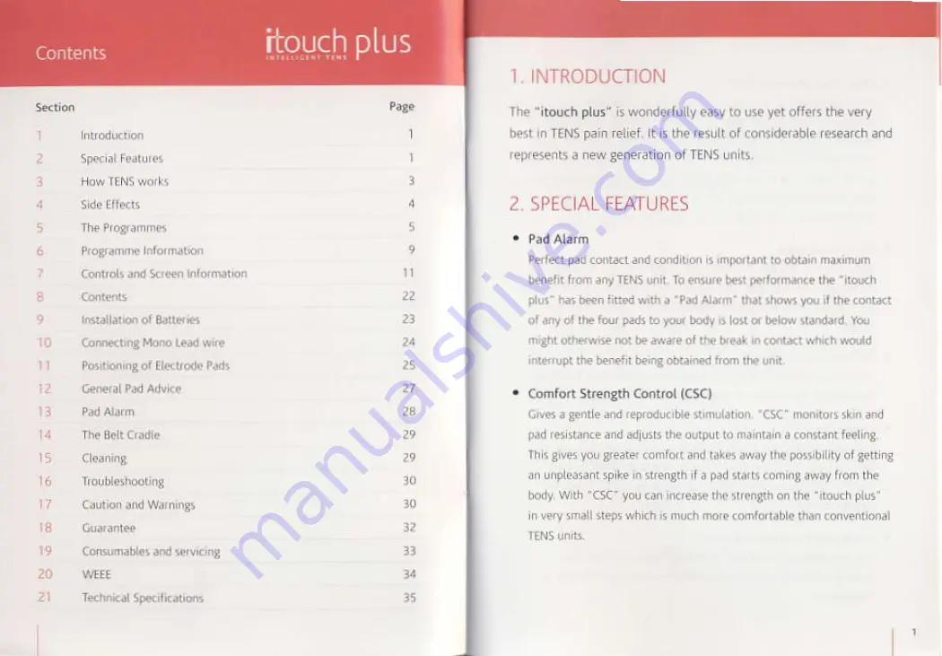 TENS2U ITOUCH PLUS Скачать руководство пользователя страница 2