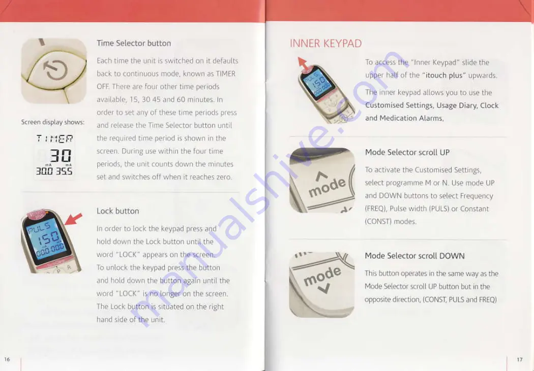 TENS2U ITOUCH PLUS Instructions For Use Manual Download Page 10