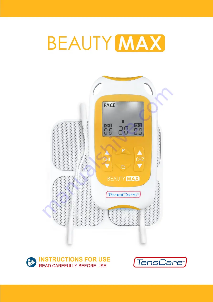 TensCare BEAUTYMAX Instructions For Use Manual Download Page 1