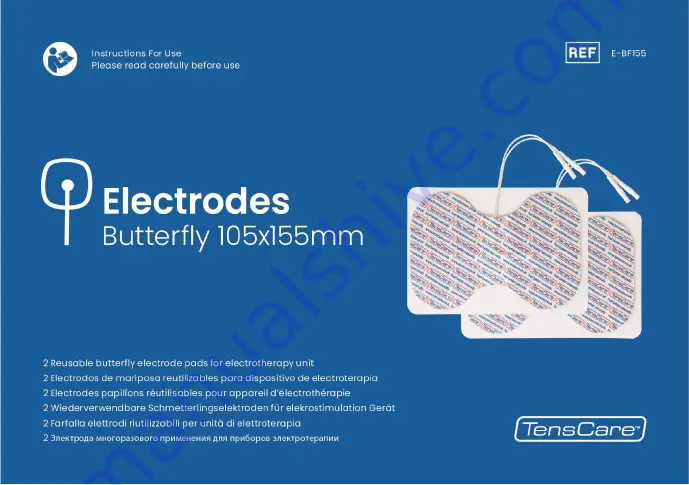 TensCare E-BF155 Instructions For Use Manual Download Page 1