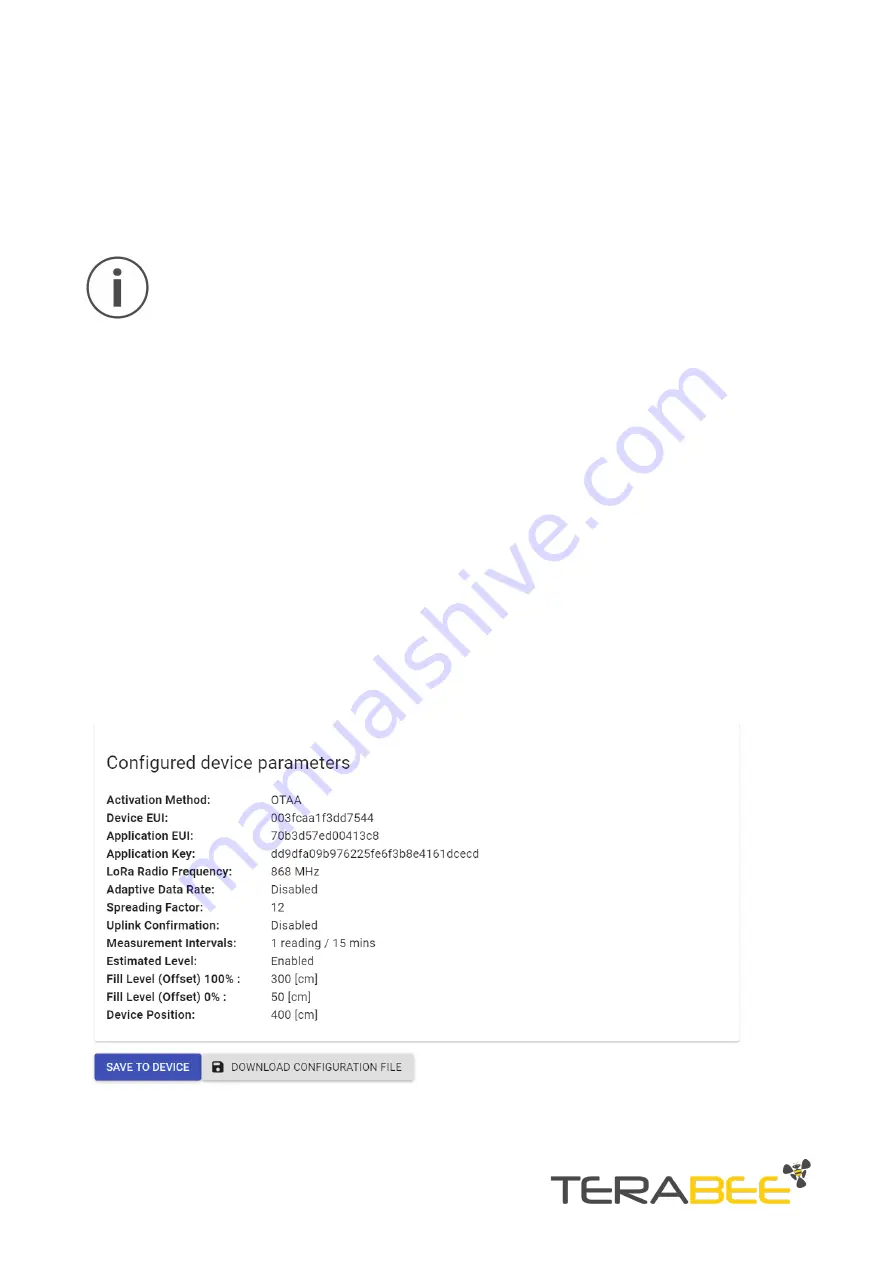 TeraBee LoRa Level Monitoring XL User Manual Download Page 25