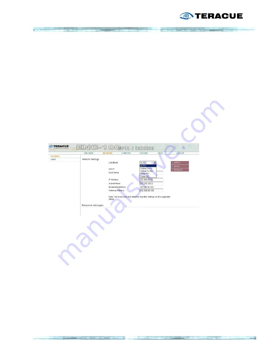 Teracue ENC-100 MPEG-2 Encoder User Manual Download Page 33