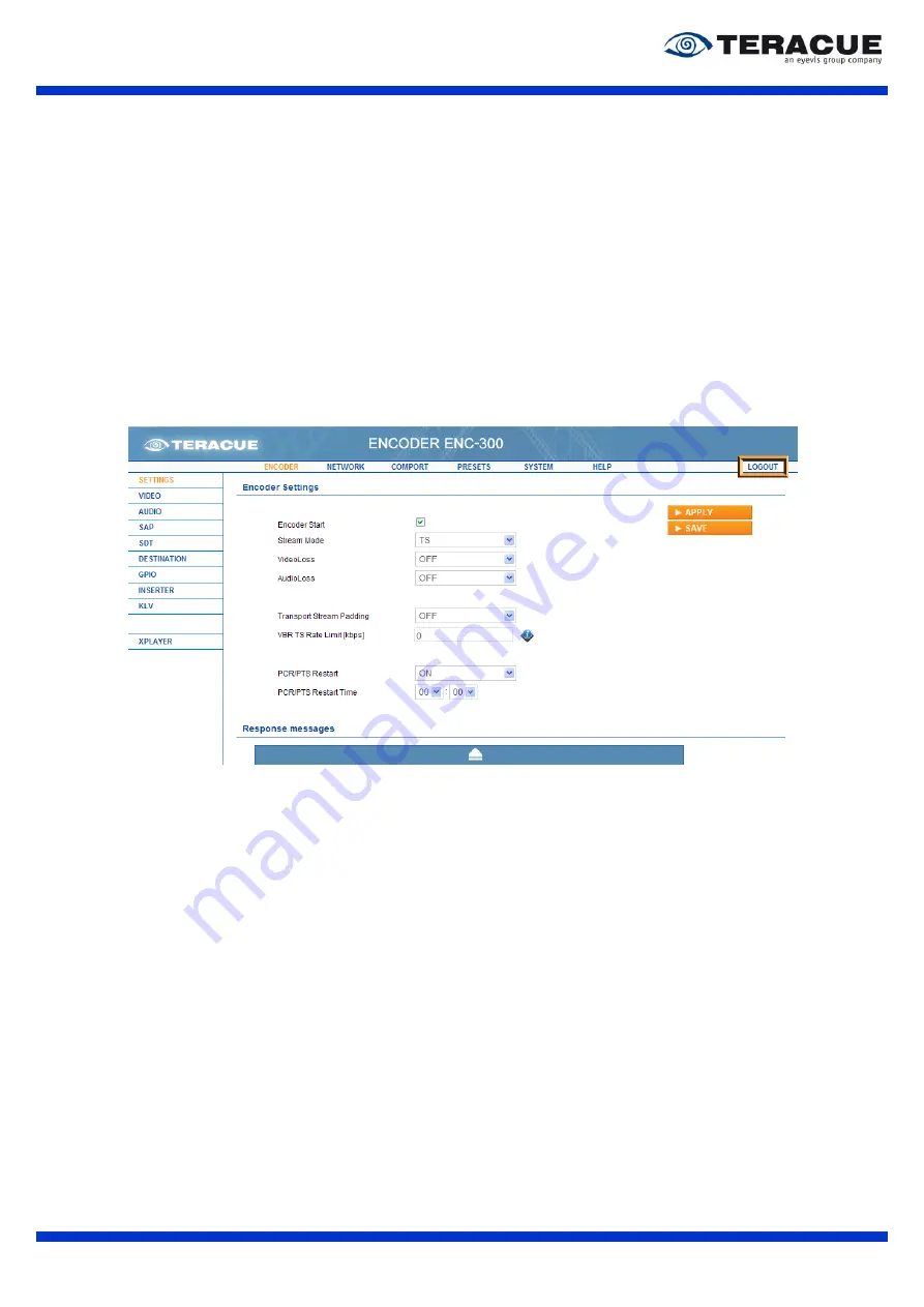 Teracue ENC-400-HDM H.264 User Manual Download Page 58