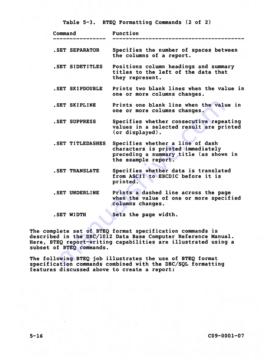 Teradata C09-0001-07 User Manual Download Page 83