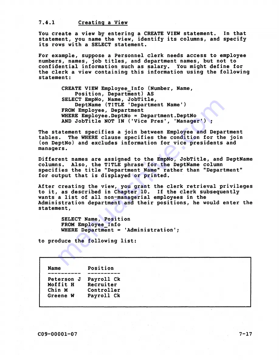 Teradata C09-0001-07 User Manual Download Page 142