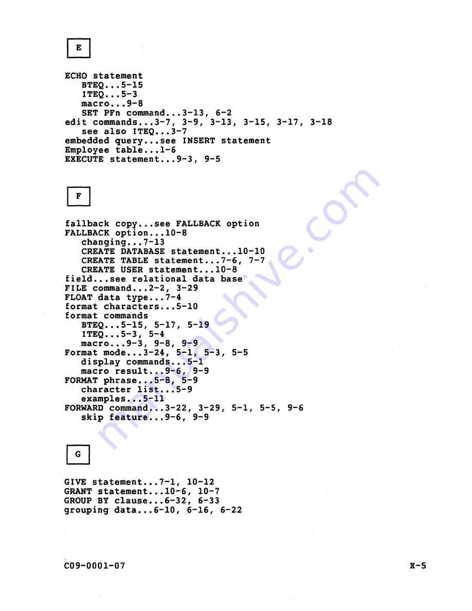 Teradata C09-0001-07 User Manual Download Page 226