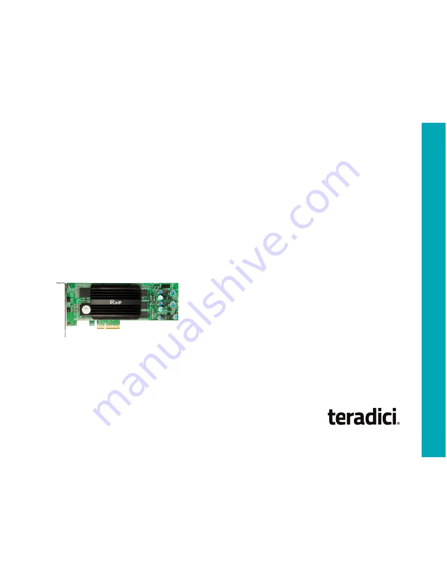 Teradici PCOIP APEX2800 LP Quick Start Manual Download Page 1