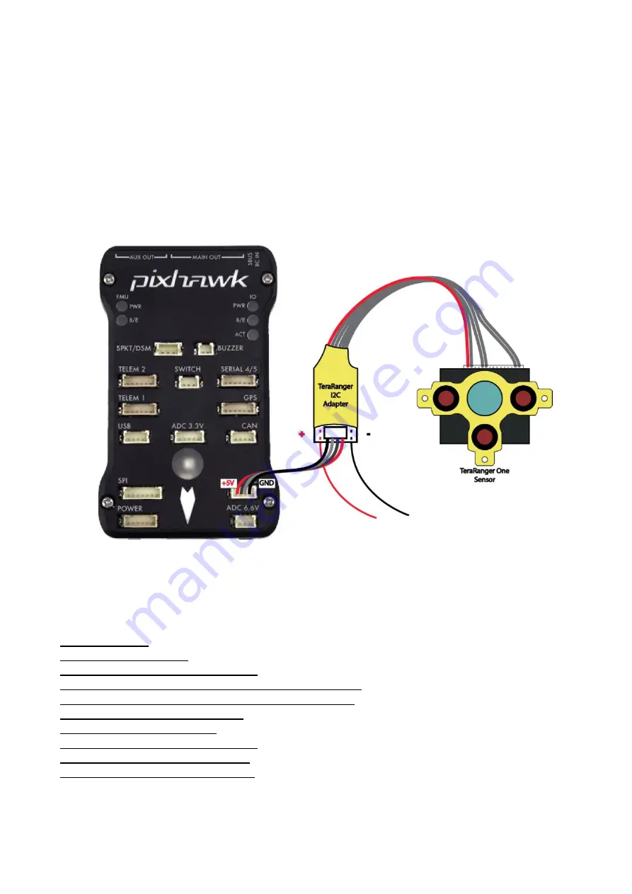 TeraRanger One Connection Instruction Manual Download Page 1