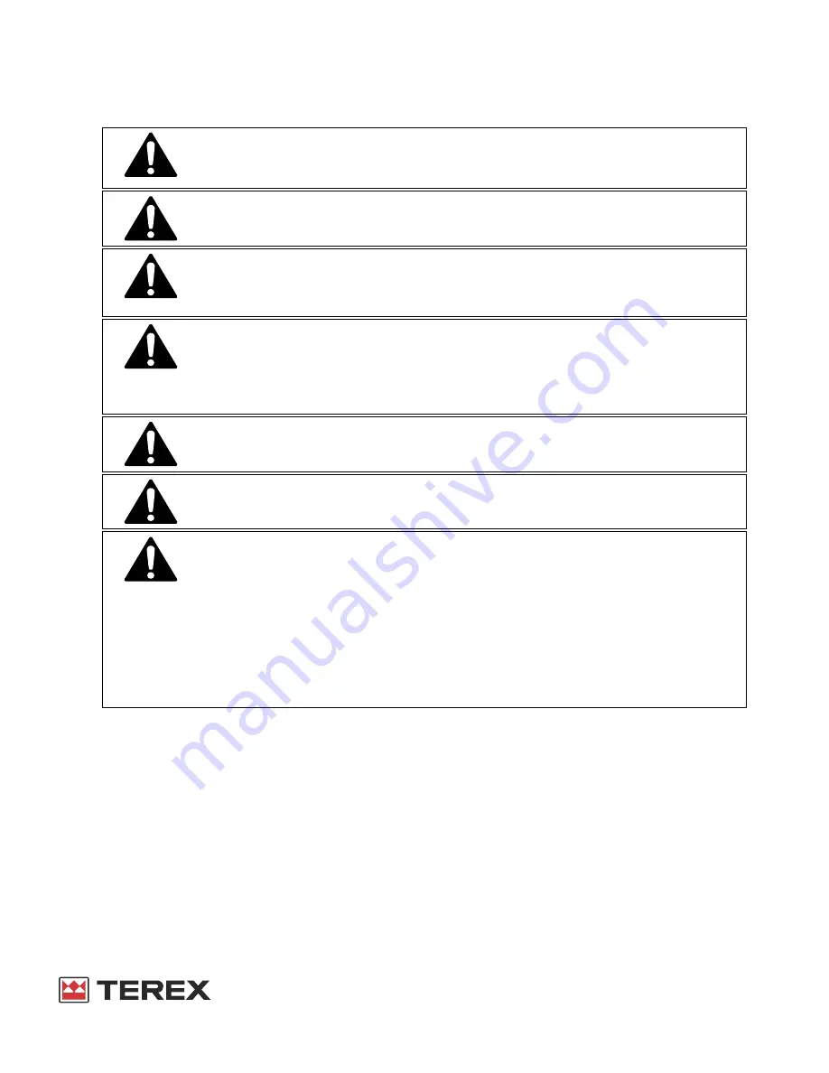 Terex HI-RANGER TM Series Operator'S Manual Download Page 34