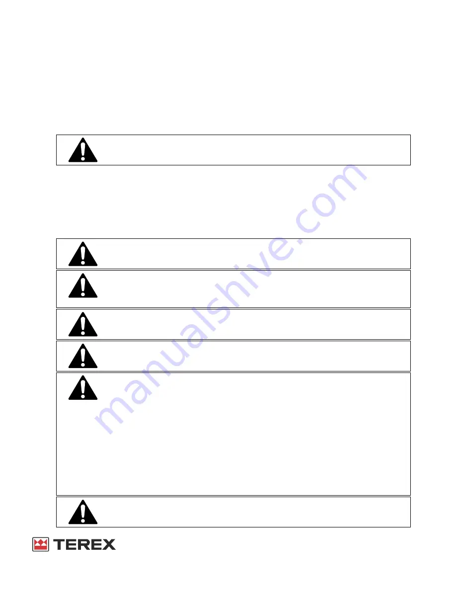 Terex HI-RANGER TM Series Operator'S Manual Download Page 80