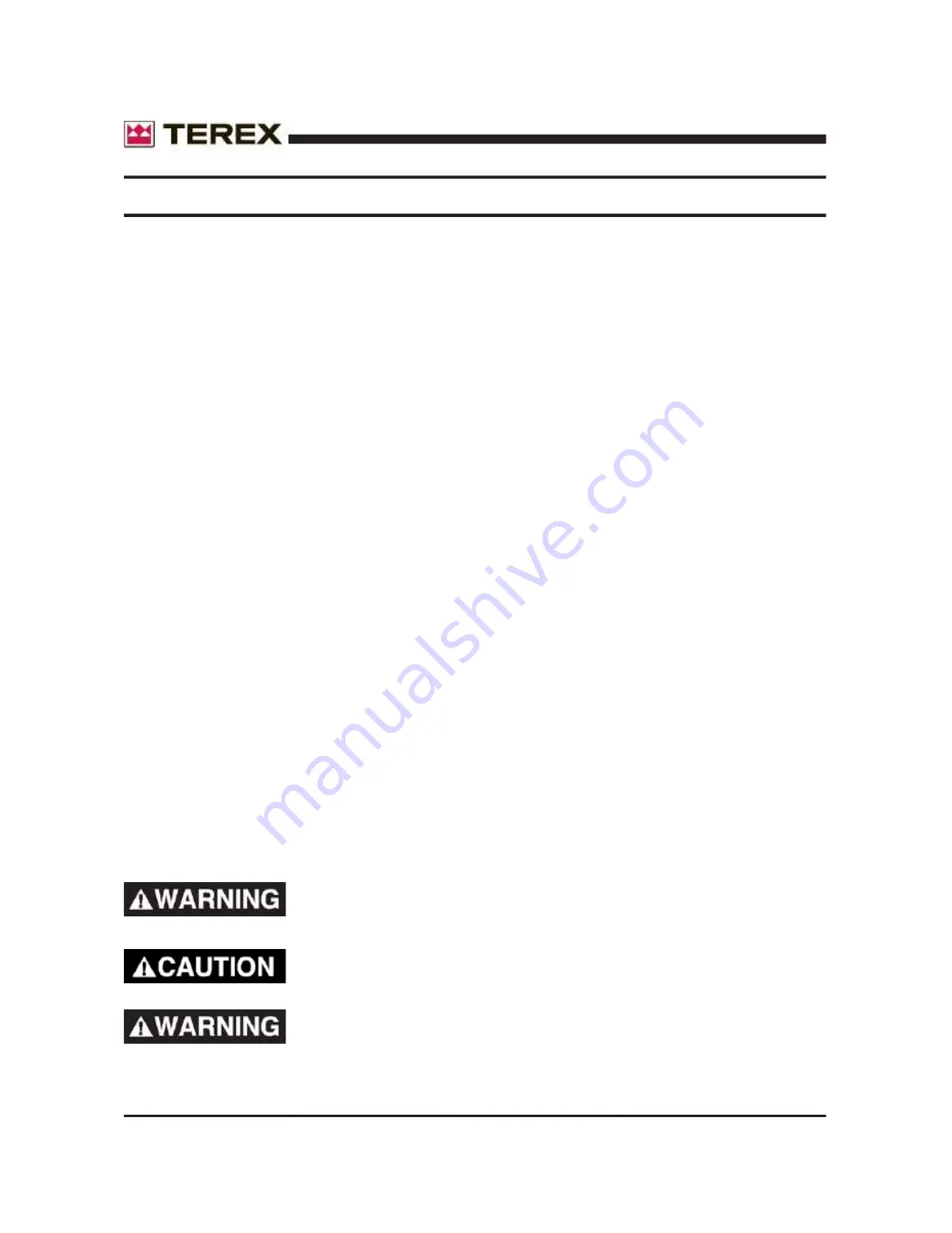 Terex RL4000D2 Operator, Service & Parts Manual Download Page 13