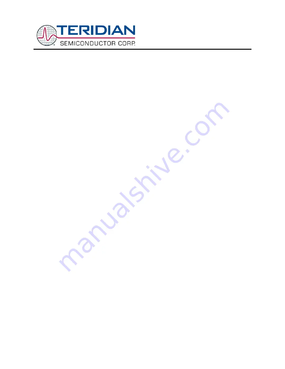 Teridian 73S8009C User Manual Download Page 1