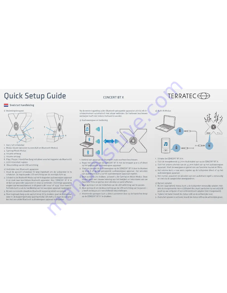 TerraTec Concert BT X Quick Setup Manual Download Page 5