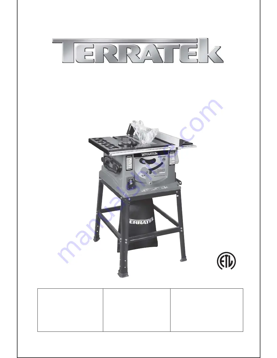 Terratek PTS10U User Manual Download Page 1