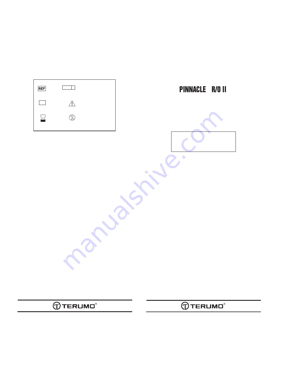 Terumo Pinnacle R/O II Instructions For Use Manual Download Page 20