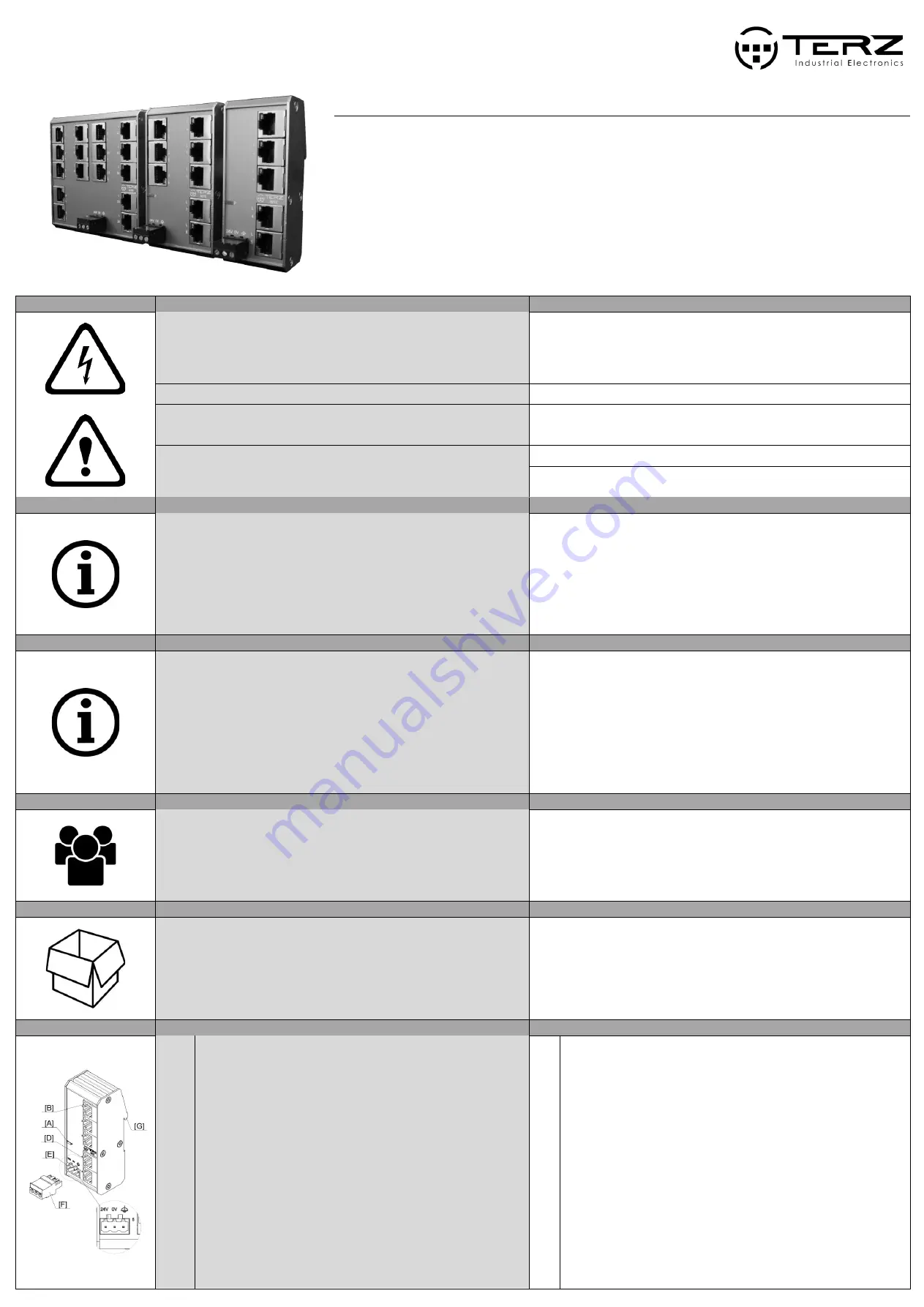 TERZ NITE-RF Скачать руководство пользователя страница 1