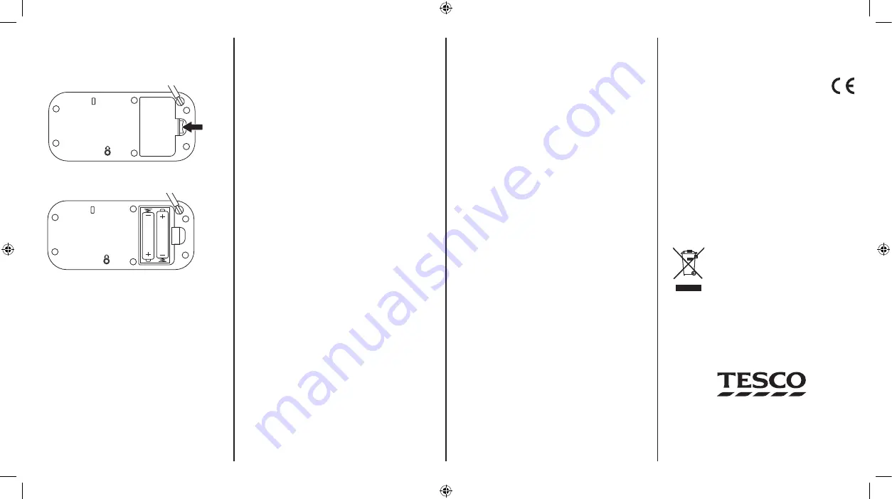 Tesco R1601 User Manual Download Page 2