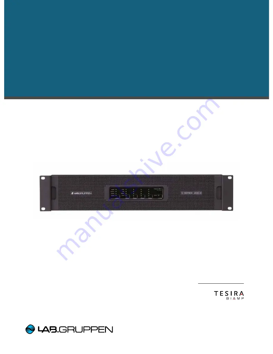 Tesira D 120:4T Quick Start Manual Download Page 1