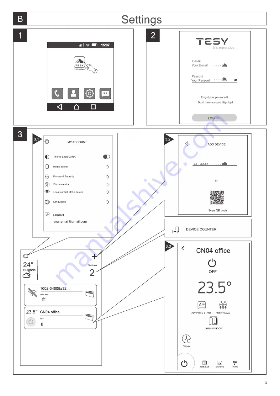 TESY 19-21 Quick Start Manual Download Page 3